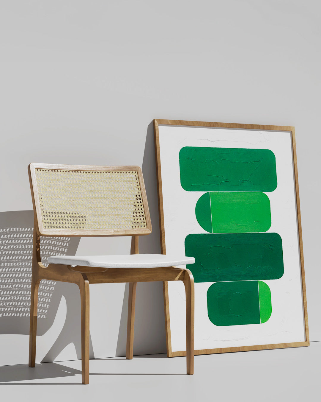 【ポスターのみ】Urban Geometry in Green Posterアートポスター（A2,A3）