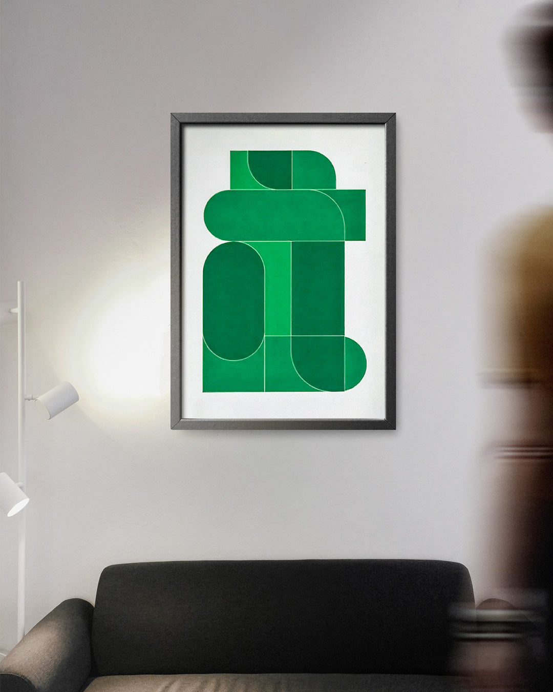 【ポスターのみ】Urban Geometry in Green Posterアートポスター（A2,A3）