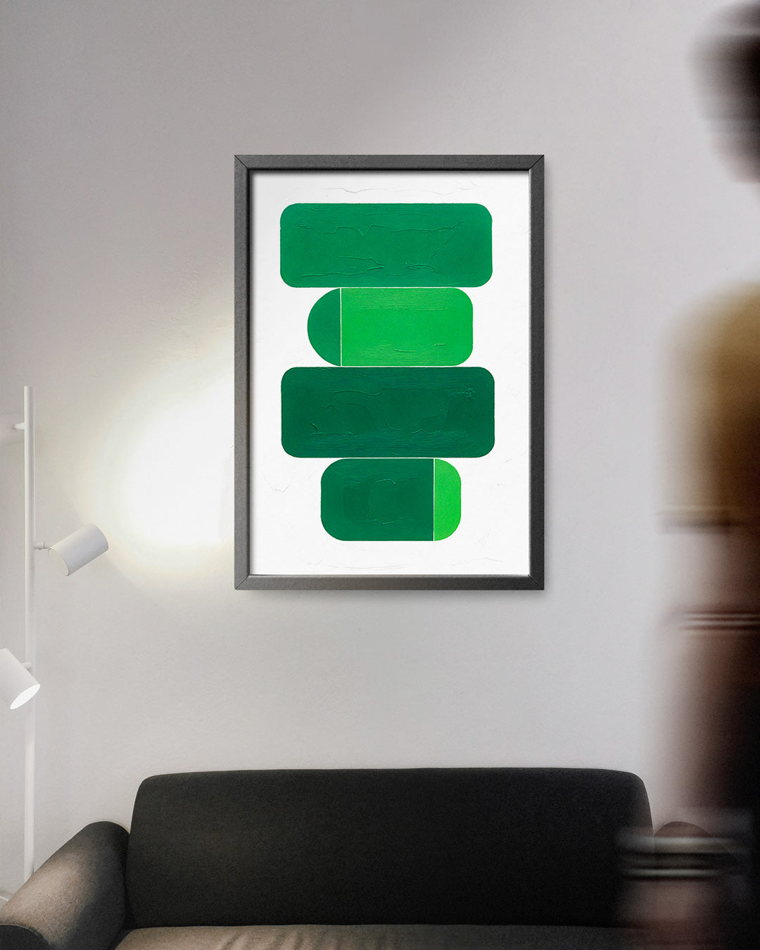 【ポスターのみ】Urban Geometry in Green Posterアートポスター（A2,A3）