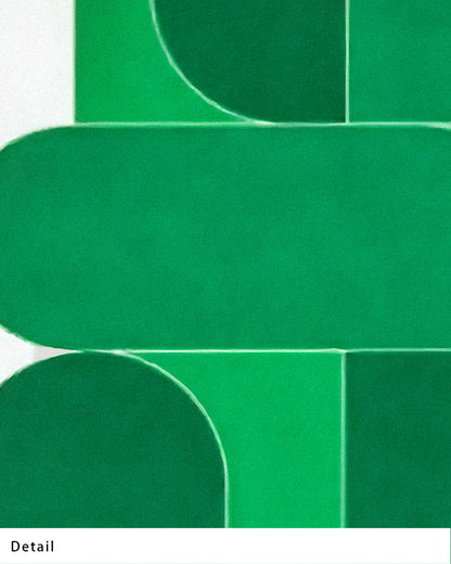 【ポスターのみ】Urban Geometry in Green Posterアートポスター（A2,A3）