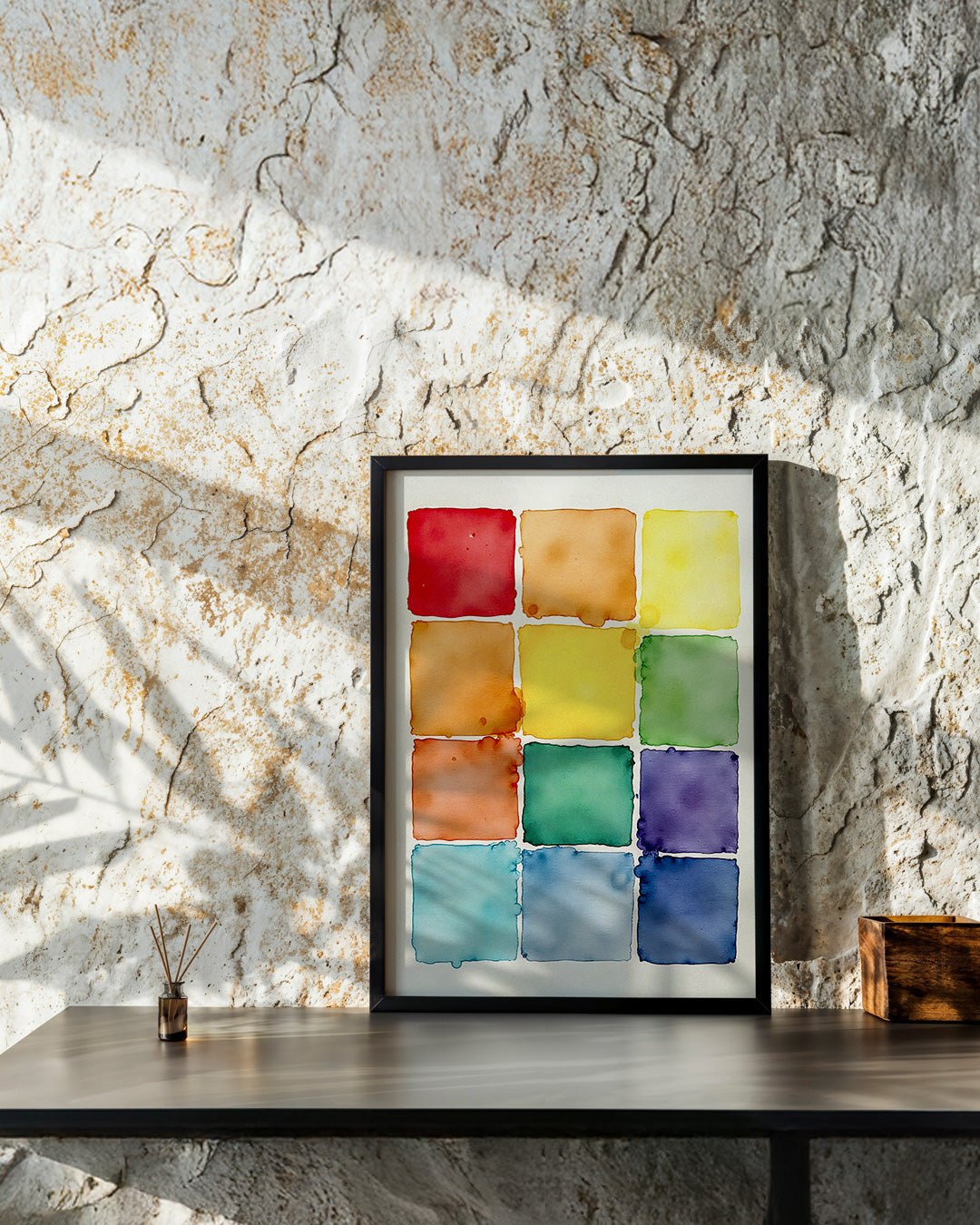 【ポスターのみ】Color Tiles in Watercolor Posterアートポスター（A2,A3）