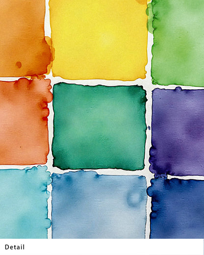 【ポスターのみ】Color Tiles in Watercolor Posterアートポスター（A2,A3）