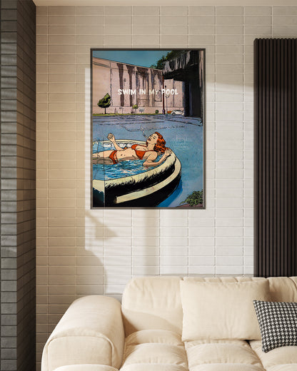 【ポスターのみ】Swim in My Pool Posterアートポスター（A2,A3）