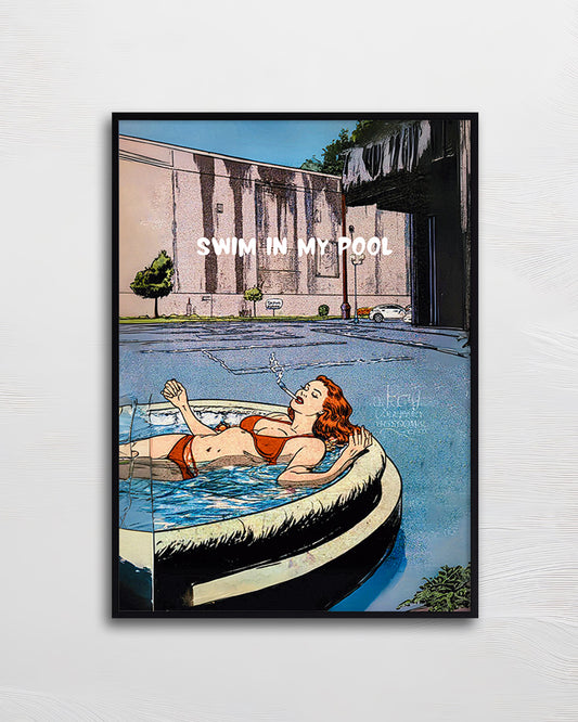 【ポスターのみ】Swim in My Pool Posterアートポスター（A2,A3）