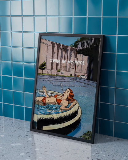 【ポスターのみ】Swim in My Pool Posterアートポスター（A2,A3）