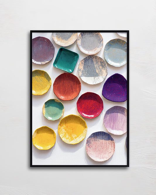 【ポスターのみ】Colorful Ceramic Palette Posterアートポスター（A2,A3）