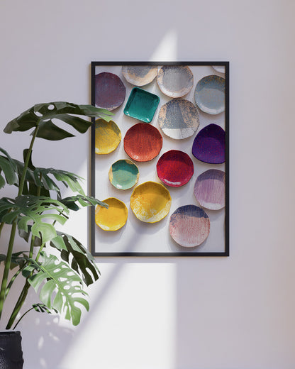 【ポスターのみ】Colorful Ceramic Palette Posterアートポスター（A2,A3）