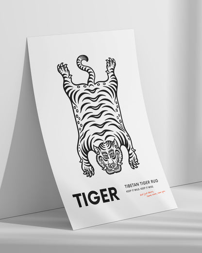 【ポスターのみ】TIBETAN TIGER RUGアートポスター（A2,A3）