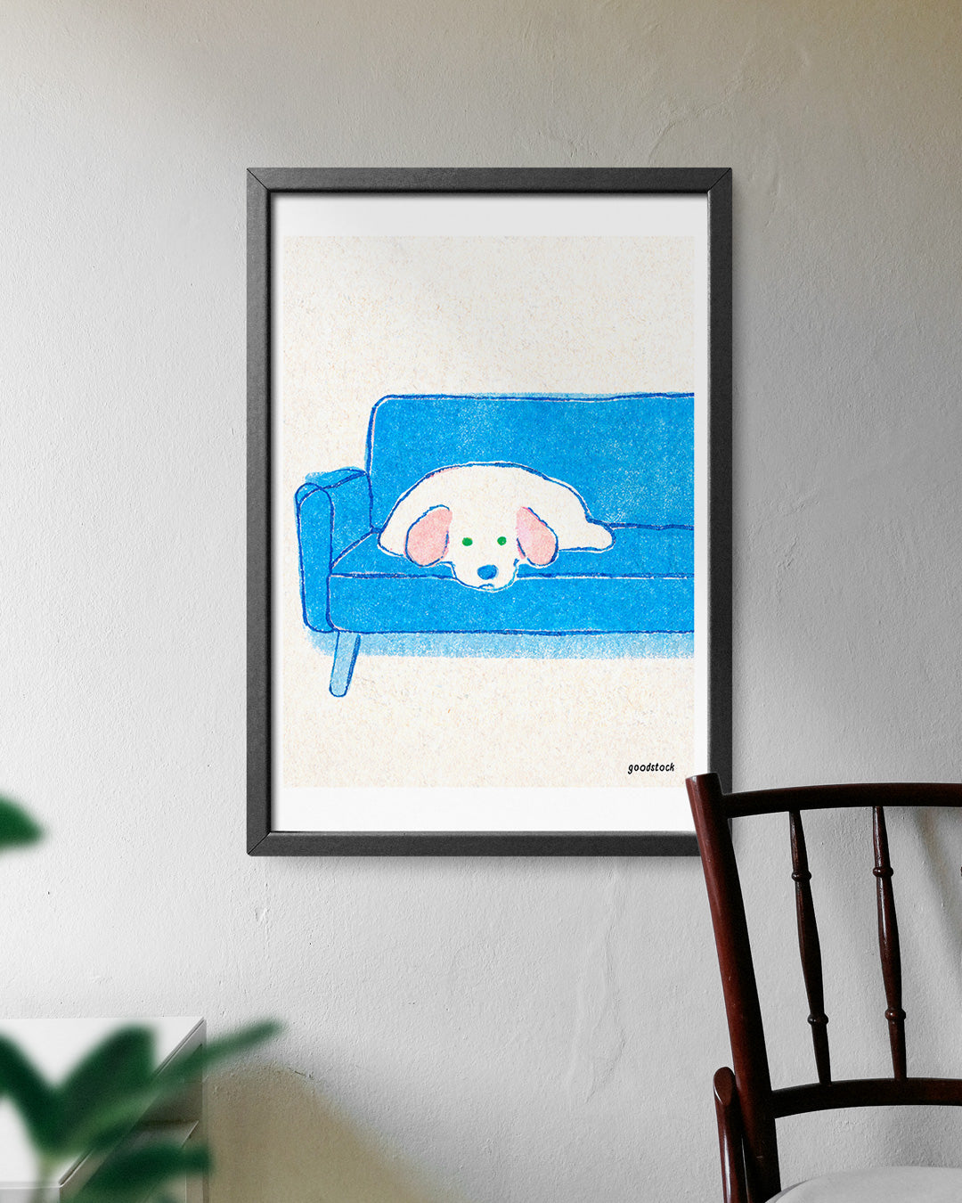 【ポスターのみ】Lazy Sofa Dogアートポスター（A2,A3）