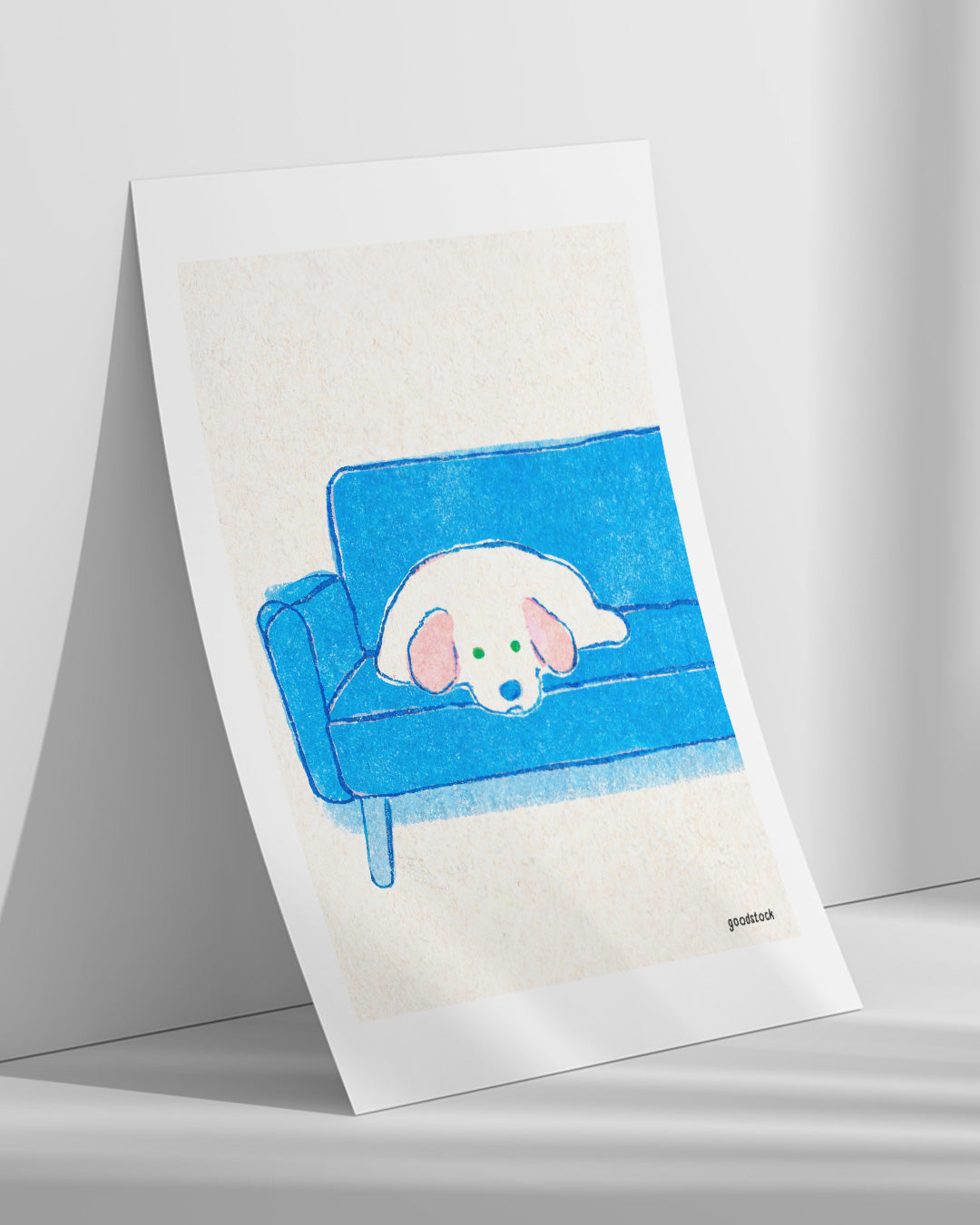 【ポスターのみ】Lazy Sofa Dogアートポスター（A2,A3）
