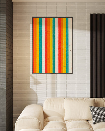 【ポスターのみ】Color Stripeアートポスター（A2,A3）