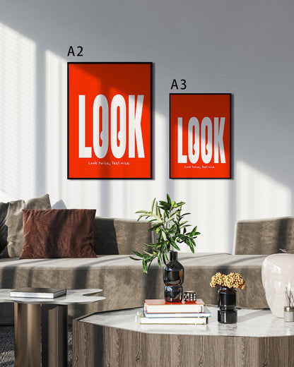 【ポスターのみ】LOOK Posterアートポスター（A2,A3）