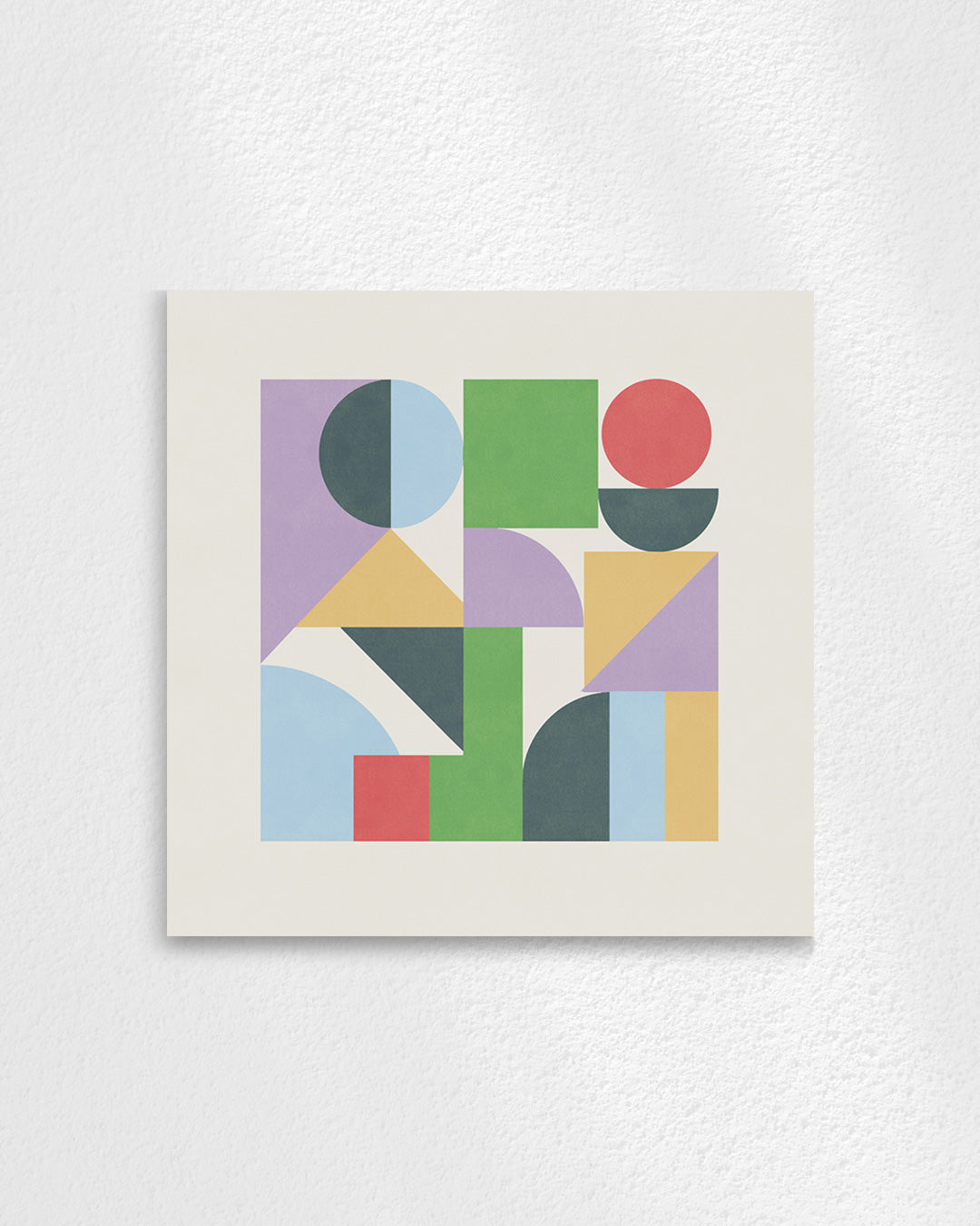 Shape Harmony 01 – Pastel Balanceポスター（35×35cm/50×50cm）