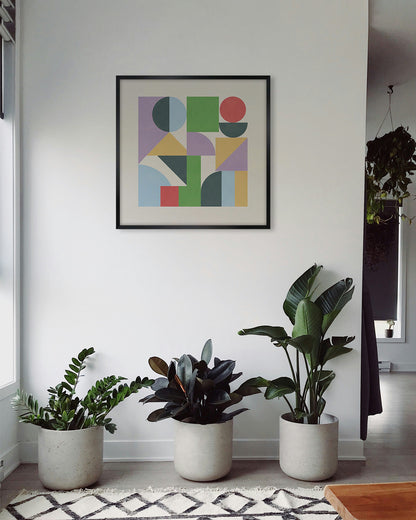 Shape Harmony 01 – Pastel Balanceポスター（35×35cm/50×50cm）