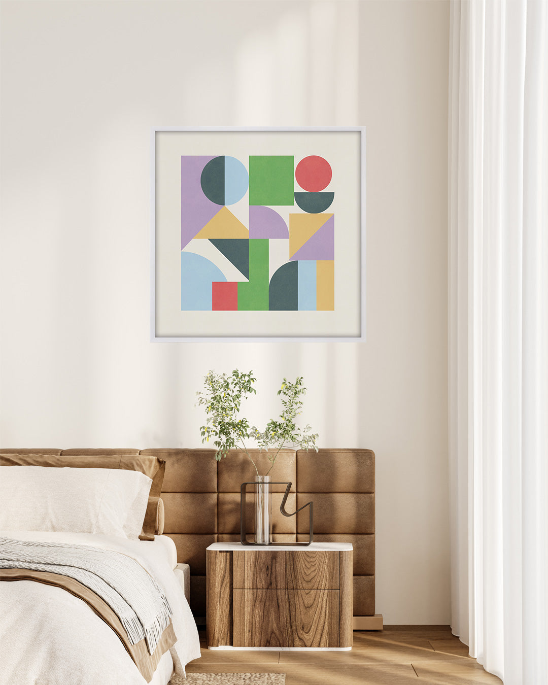 Shape Harmony 01 – Pastel Balanceポスター（35×35cm/50×50cm）