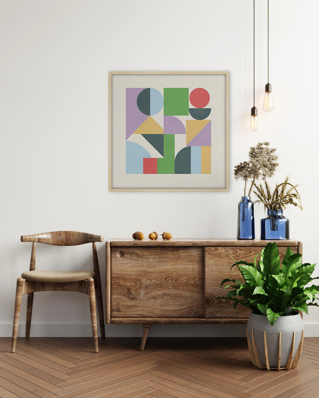 Shape Harmony 01 – Pastel Balanceポスター（35×35cm/50×50cm）