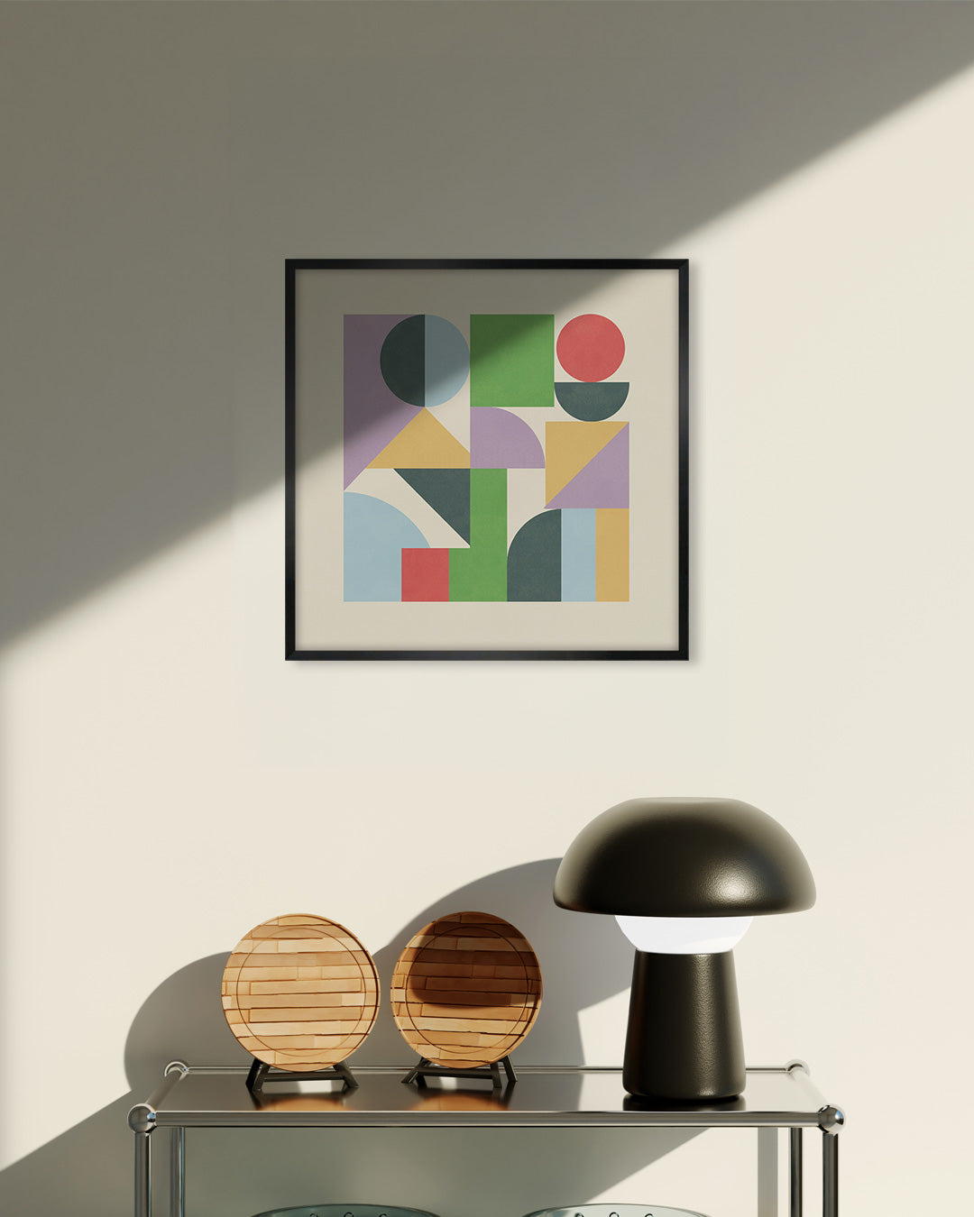 Shape Harmony 01 – Pastel Balanceポスター（35×35cm/50×50cm）