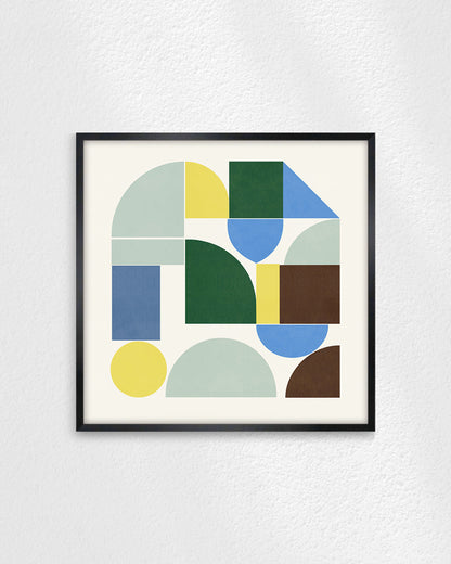 Shape Harmony 02 – Calm Structureポスター（35×35cm/50×50cm）