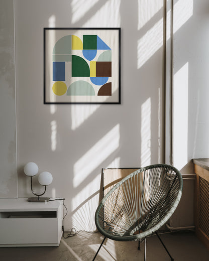 Shape Harmony 02 – Calm Structureポスター（35×35cm/50×50cm）