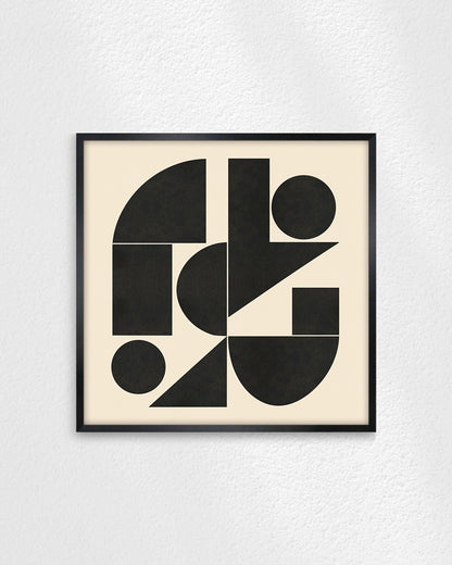 Shape Harmony 04 – Black Formポスター（35×35cm/50×50cm）