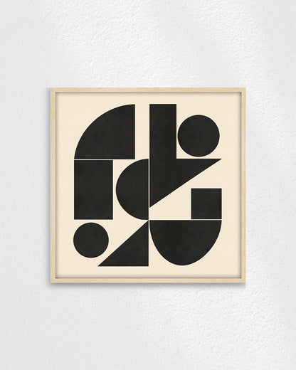 Shape Harmony 04 – Black Formポスター（35×35cm/50×50cm）