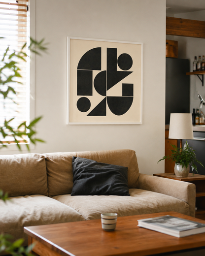 Shape Harmony 04 – Black Formポスター（35×35cm/50×50cm）