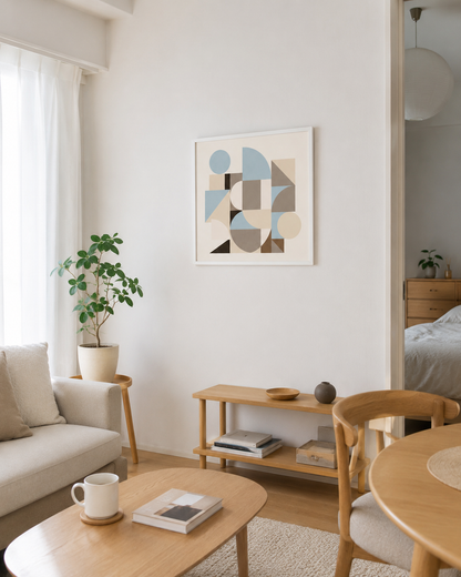 Shape Harmony 06 – Airy Neutralポスター（35×35cm/50×50cm）