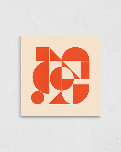 Shape Harmony 07 – Coral Pulseポスター（35×35cm/50×50cm）