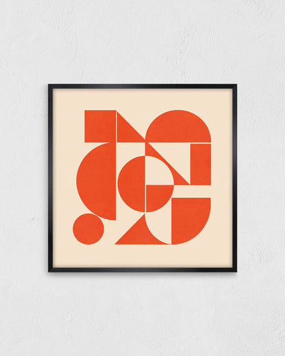 Shape Harmony 07 – Coral Pulseポスター（35×35cm/50×50cm）