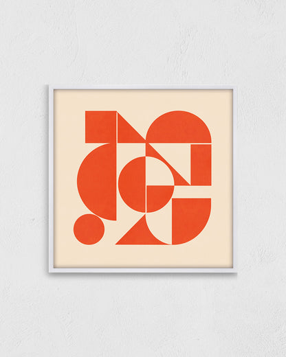 Shape Harmony 07 – Coral Pulseポスター（35×35cm/50×50cm）