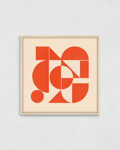 Shape Harmony 07 – Coral Pulseポスター（35×35cm/50×50cm）
