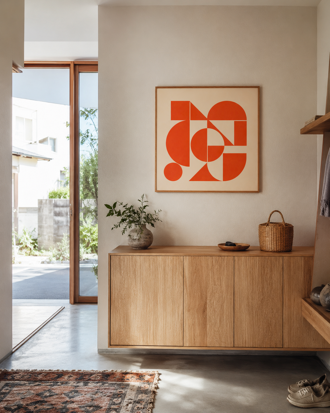 Shape Harmony 07 – Coral Pulseポスター（35×35cm/50×50cm）