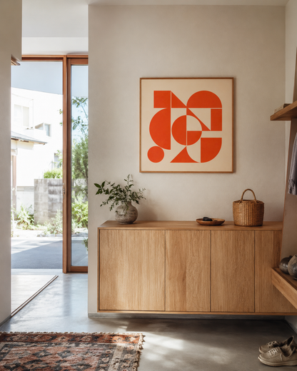 Shape Harmony 07 – Coral Pulseポスター（35×35cm/50×50cm）