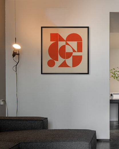 Shape Harmony 07 – Coral Pulseポスター（35×35cm/50×50cm）