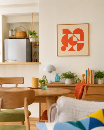 Shape Harmony 07 – Coral Pulseポスター（35×35cm/50×50cm）