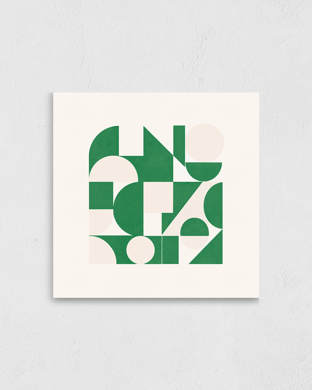 Shape Harmony 08 – Green Easeポスター（35×35cm/50×50cm）