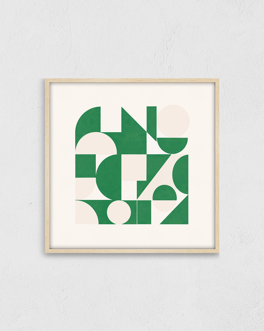 Shape Harmony 08 – Green Easeポスター（35×35cm/50×50cm）