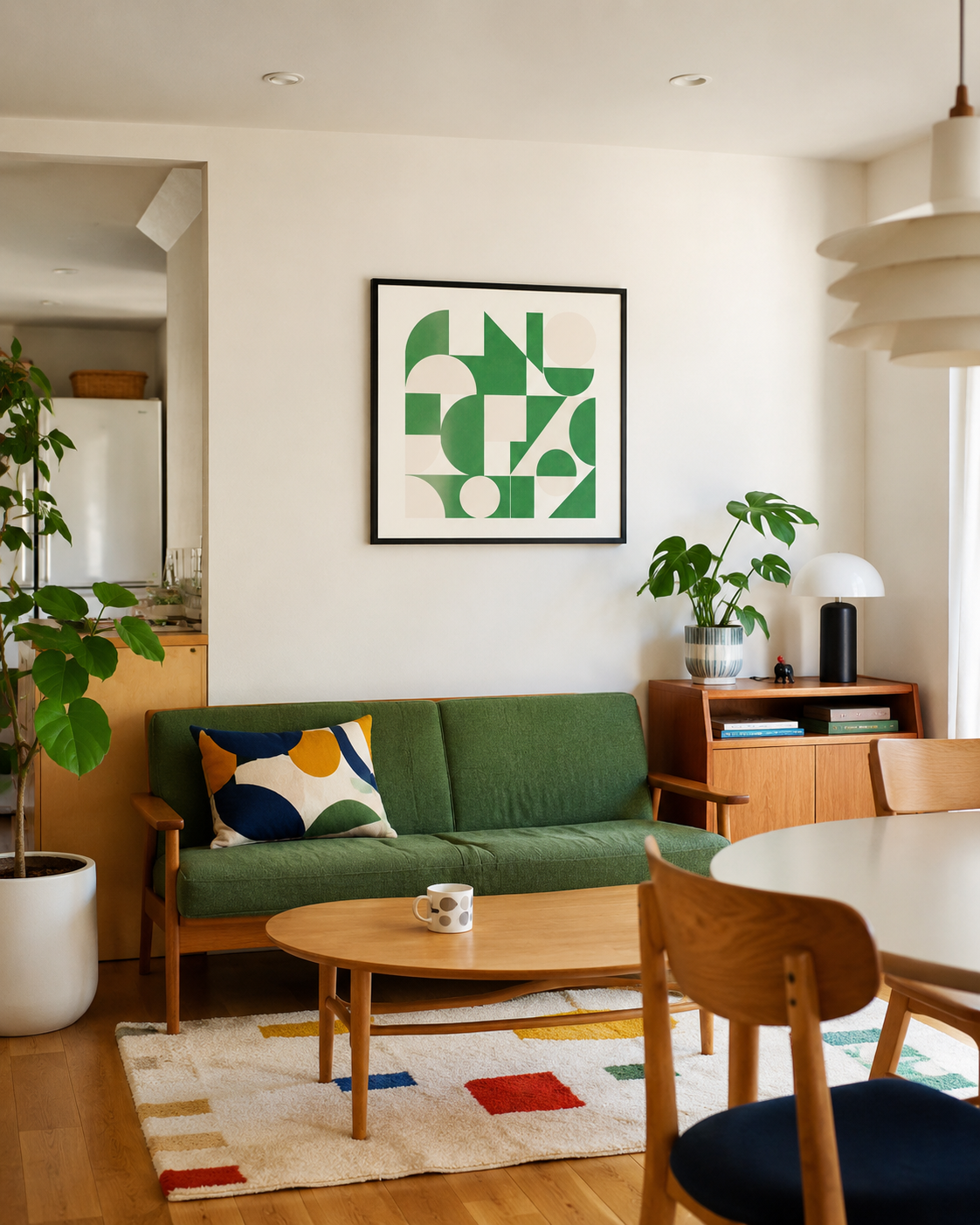 Shape Harmony 08 – Green Easeポスター（35×35cm/50×50cm）