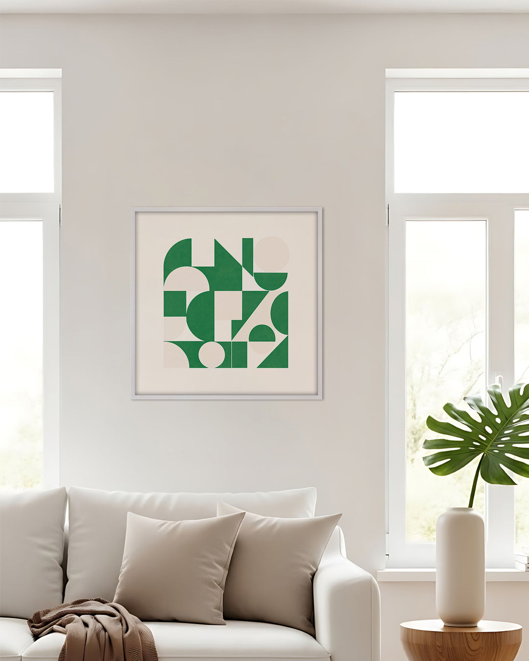 Shape Harmony 08 – Green Easeポスター（35×35cm/50×50cm）