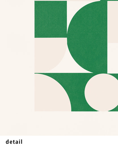 Shape Harmony 08 – Green Easeポスター（35×35cm/50×50cm）