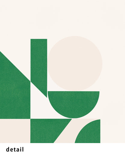 Shape Harmony 08 – Green Easeポスター（35×35cm/50×50cm）