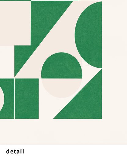 Shape Harmony 08 – Green Easeポスター（35×35cm/50×50cm）