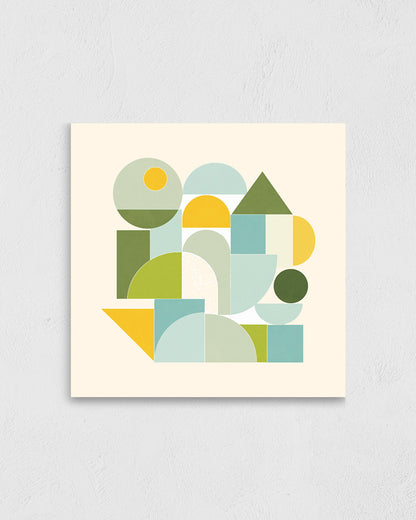 Shape Harmony 09 – Sunny Balanceポスター（35×35cm/50×50cm）