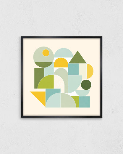 Shape Harmony 09 – Sunny Balanceポスター（35×35cm/50×50cm）