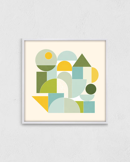 Shape Harmony 09 – Sunny Balanceポスター（35×35cm/50×50cm）