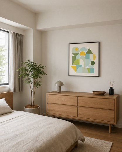 Shape Harmony 09 – Sunny Balanceポスター（35×35cm/50×50cm）