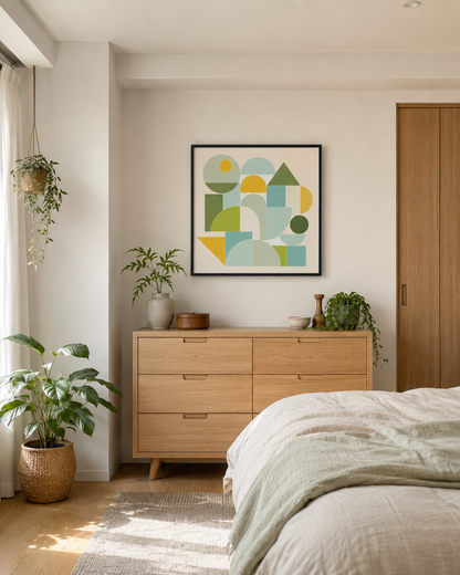 Shape Harmony 09 – Sunny Balanceポスター（35×35cm/50×50cm）
