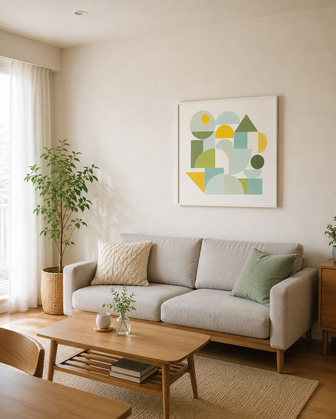 Shape Harmony 09 – Sunny Balanceポスター（35×35cm/50×50cm）