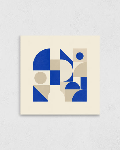 Shape Harmony 10 – Blue Rhythmポスター（35×35cm/50×50cm）