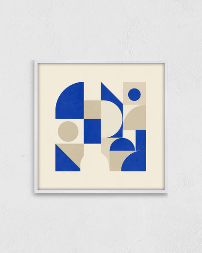Shape Harmony 10 – Blue Rhythmポスター（35×35cm/50×50cm）